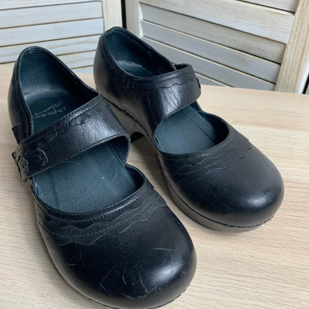 DANSKO Harlow Mary Jane Black Leather Sz 40 9.5-10
